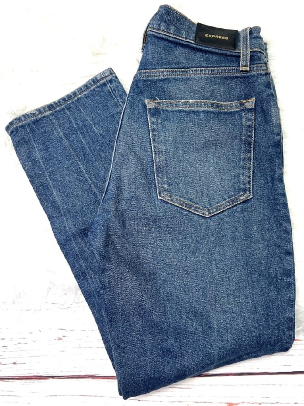 👖|•EXPRESS•| Modern Straight Super HighRise Jeans Size 2 Petite👖